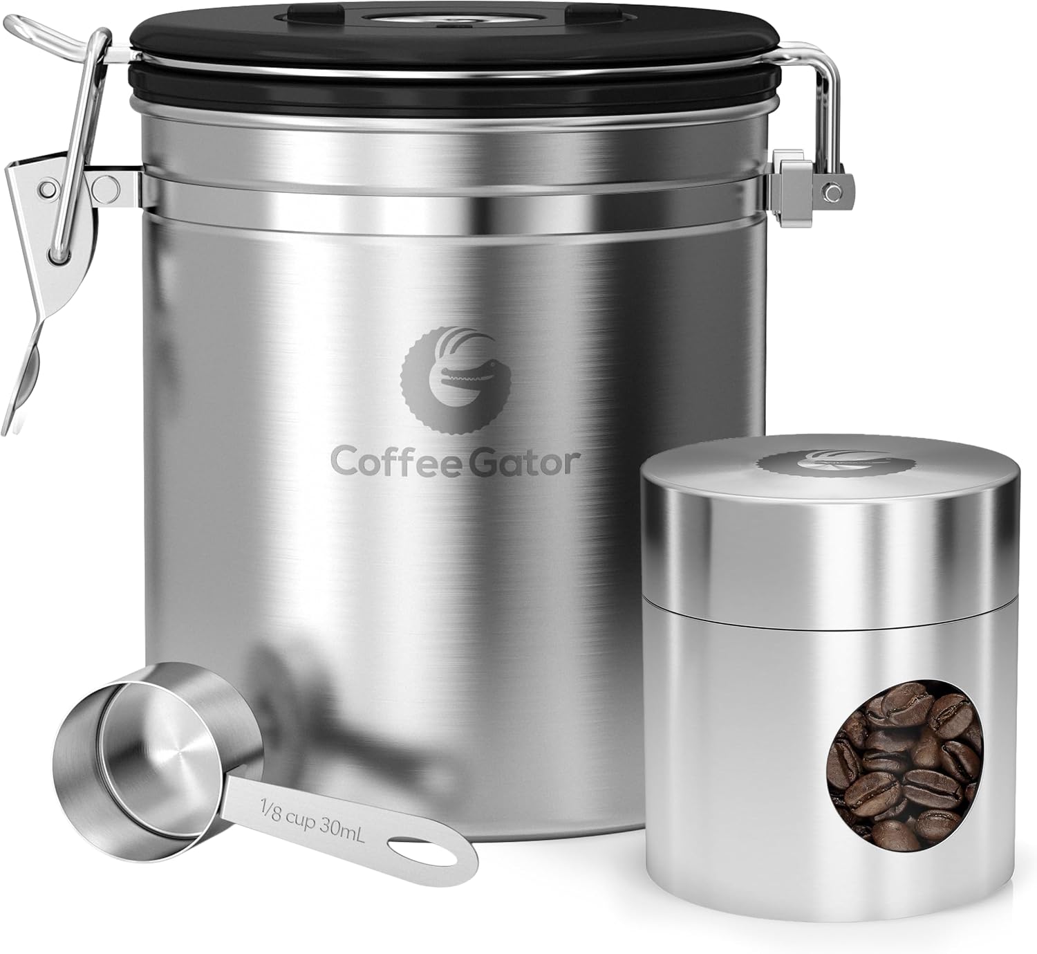 Coffee Gator stainless coffee canister