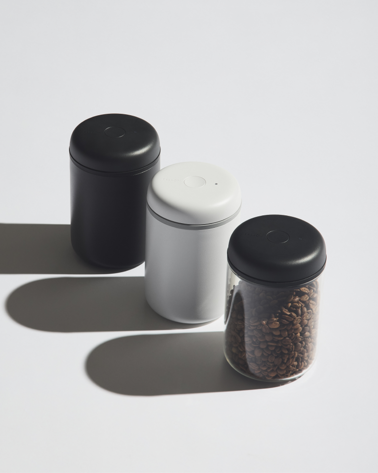 Fellow Atmos vacuum coffee canisters